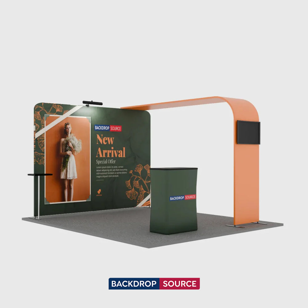 Economy L Arch TV Display Exhibition Kit for 3m Wide Booths