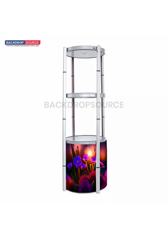 Vetrina espositiva con ripiani a 4 livelli