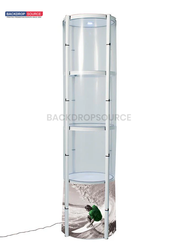 Vetrina espositiva con ripiani a 5 livelli