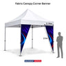 Striscione angolare in tessuto per tenda