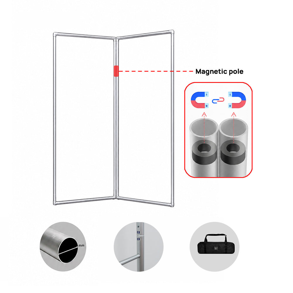 Espositore divisorio magnetico in tessuto – 2 pannelli