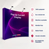 Kit parete posteriore curva Popup con luci di serraggio