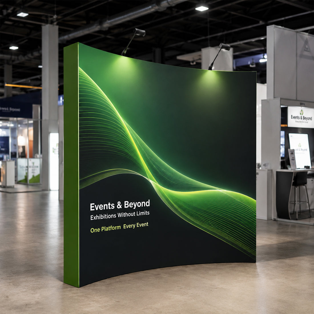 Kit de pared trasera curva emergente con luces de sujeción