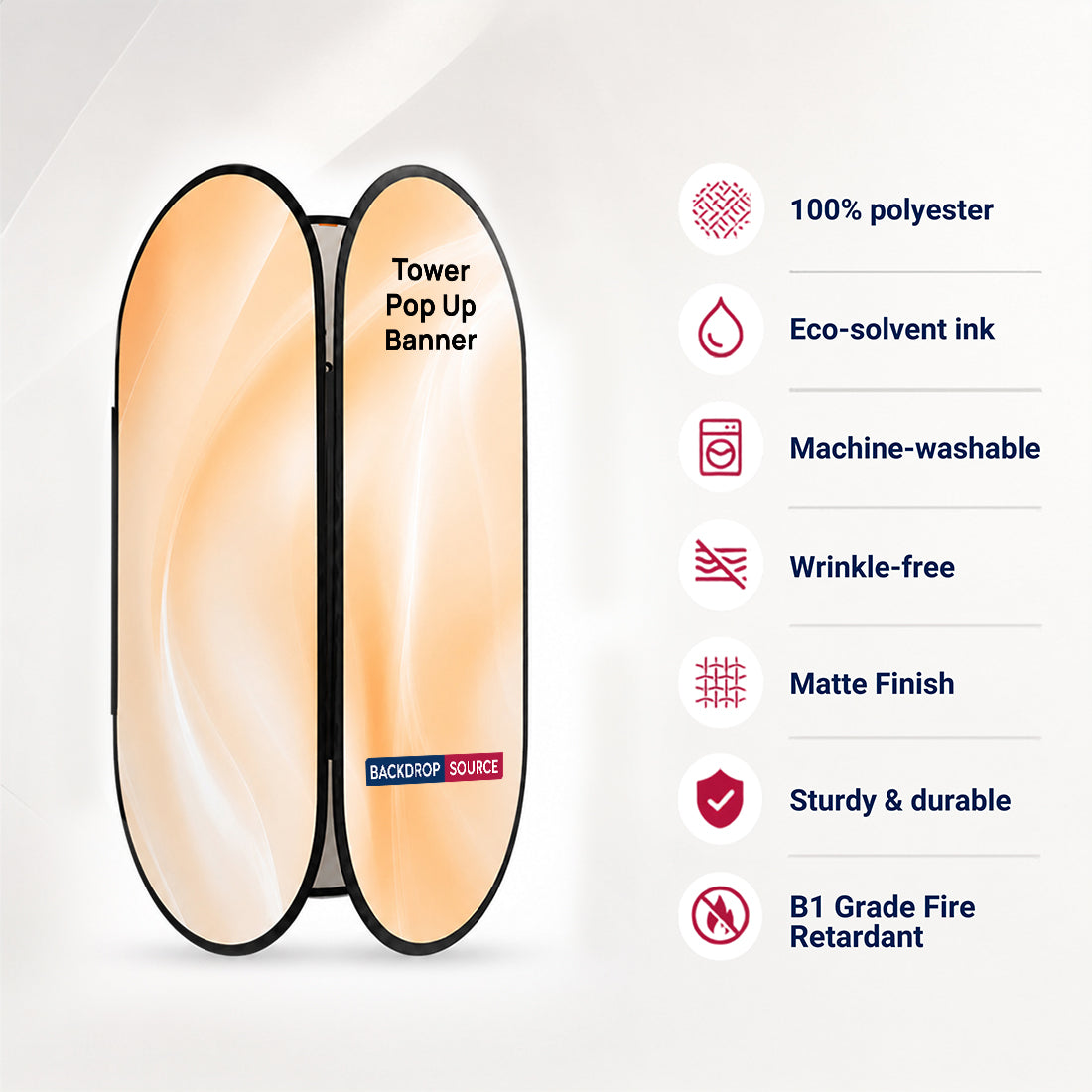 Banner pop-up rotondi (stampati su entrambi i lati)