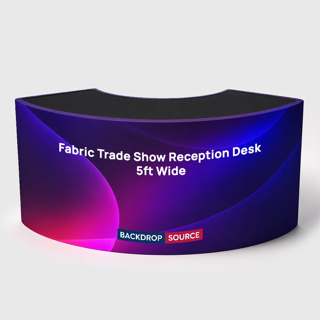 Banco reception per fiera tessile – 1,5 m di larghezza