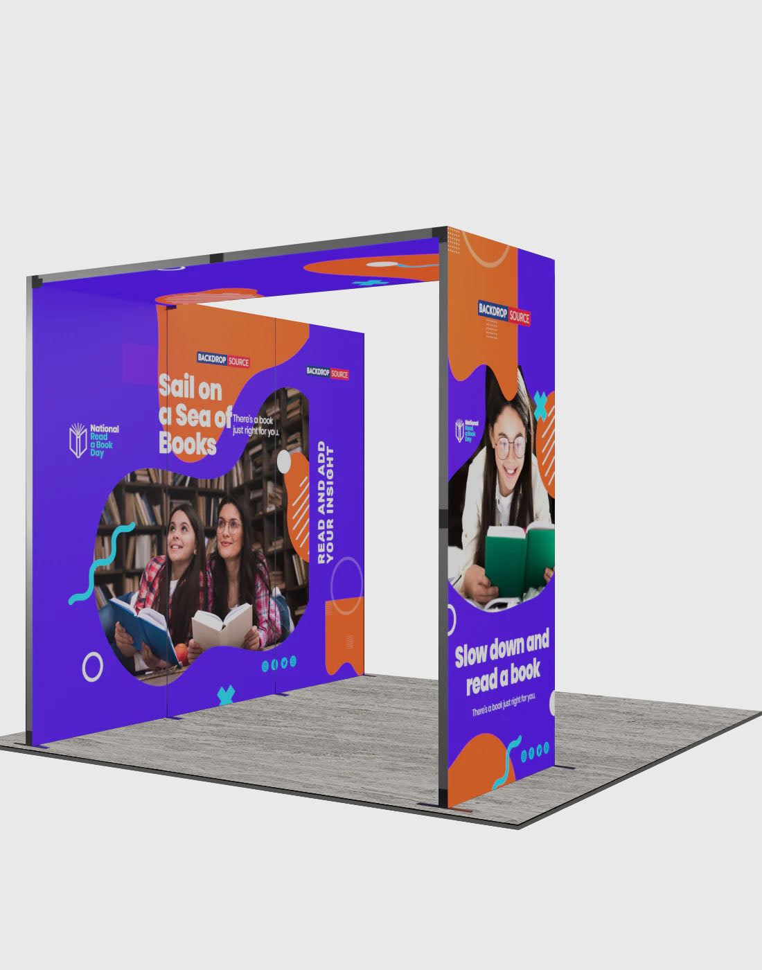 Espositore modulare SEG Lightbox da 10 piedi per fiere - Modello 1