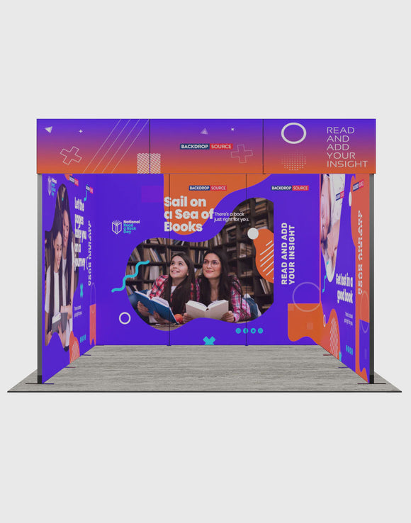 Espositore modulare SEG Lightbox da 10 piedi per fiere - Modello 1