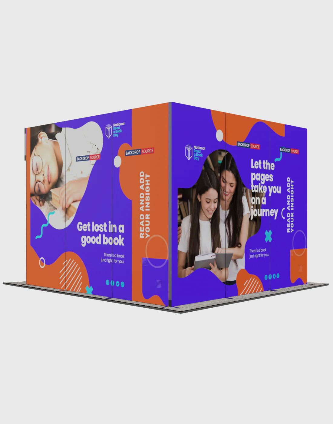 Espositore modulare SEG Lightbox da 10 piedi per fiere - Modello 1