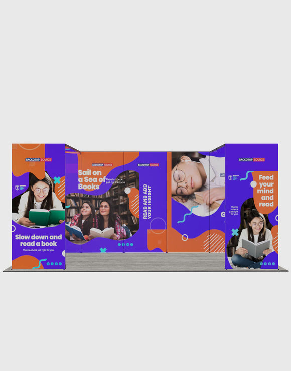 Espositore modulare SEG Lightbox da 10 piedi per fiere - Modello 1