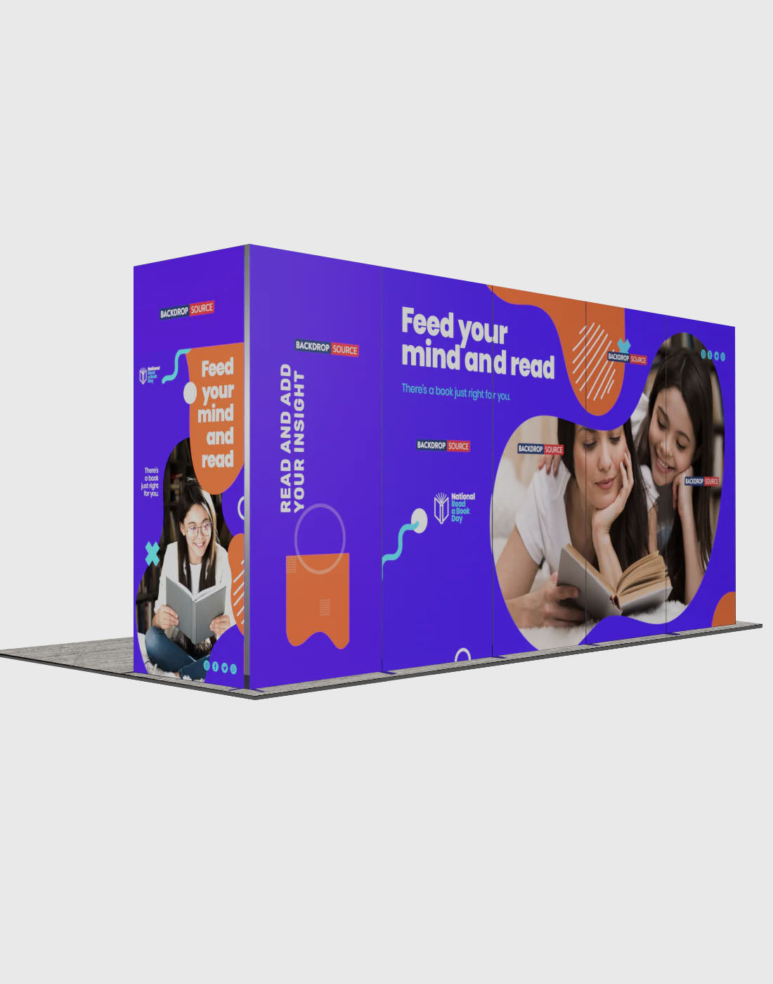 Espositore modulare SEG Lightbox da 10 piedi per fiere - Modello 1