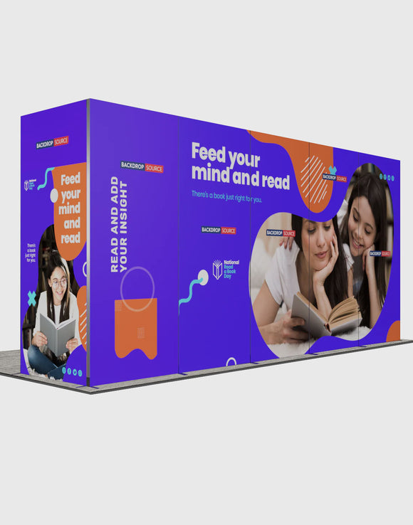 Espositore modulare SEG Lightbox da 10 piedi per fiere - Modello 1