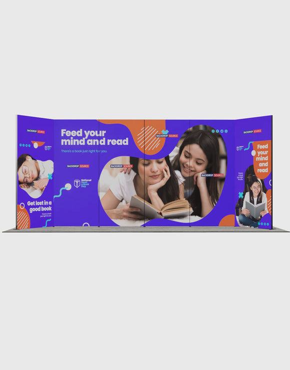 Espositore modulare SEG Lightbox da 10 piedi per fiere - Modello 1