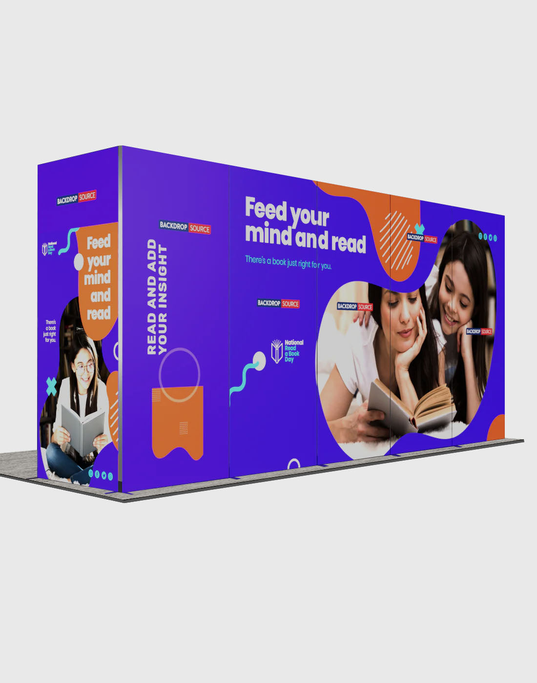 Espositore modulare SEG Lightbox da 10 piedi per fiere - Modello 1