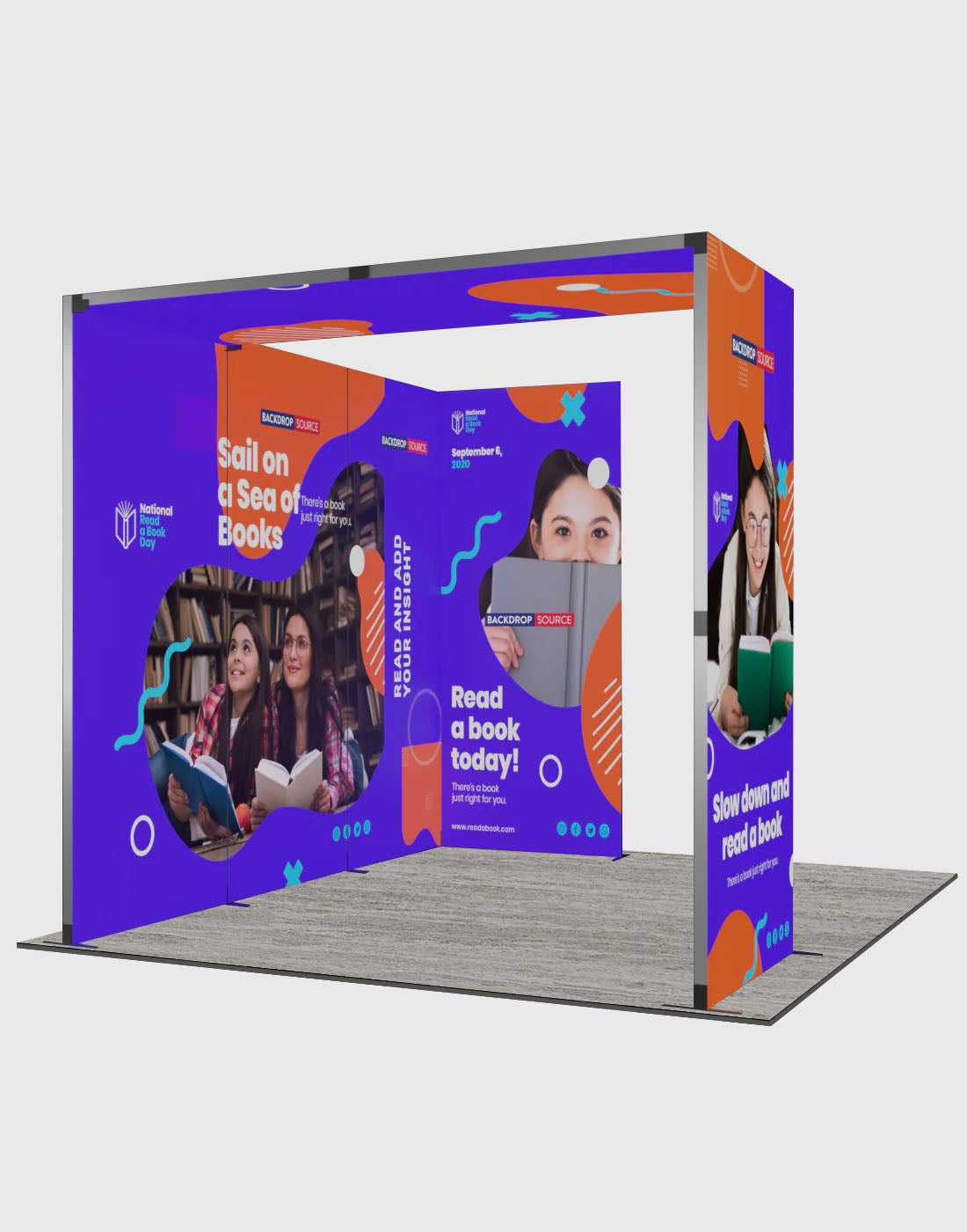 Espositore modulare SEG Lightbox da 10 piedi per fiere - Modello 1