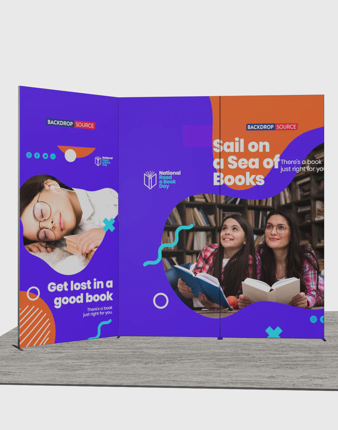 Espositore modulare SEG Lightbox da 10 piedi per fiere - Modello 1