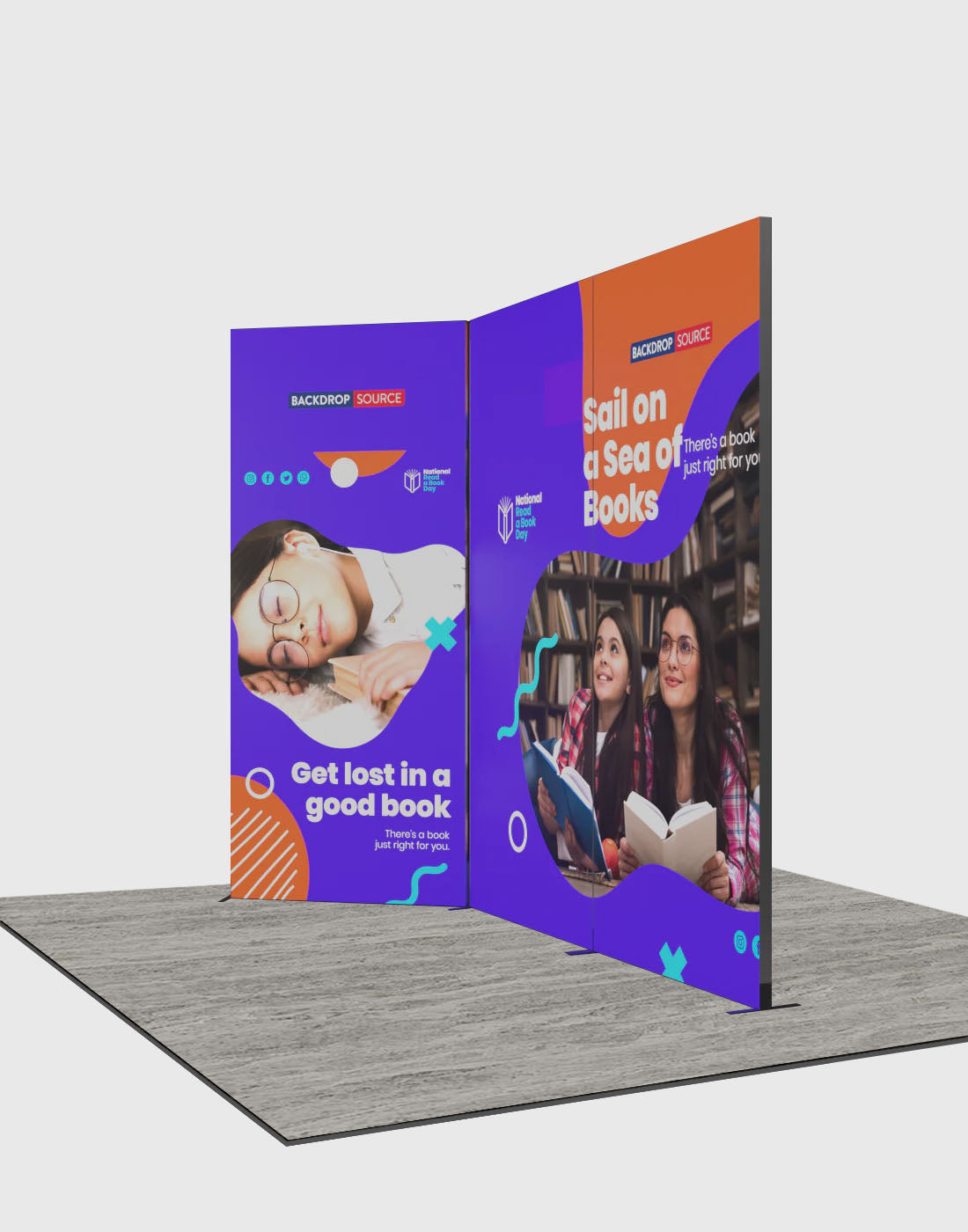 Espositore modulare SEG Lightbox da 10 piedi per fiere - Modello 1