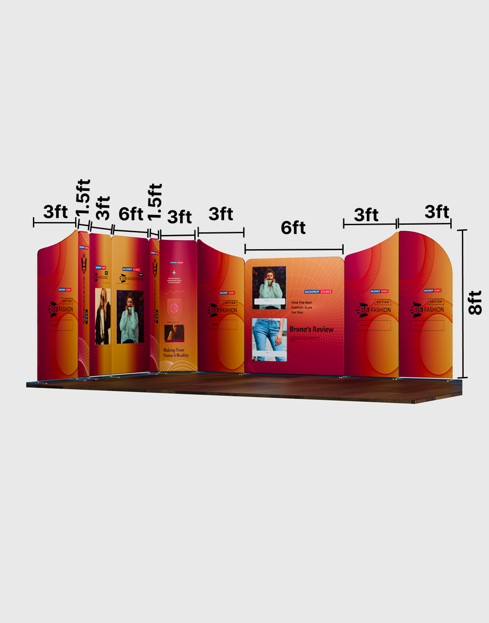 Display Stand Magnetico in Tessuto - Modello 5 (5m x 5m)