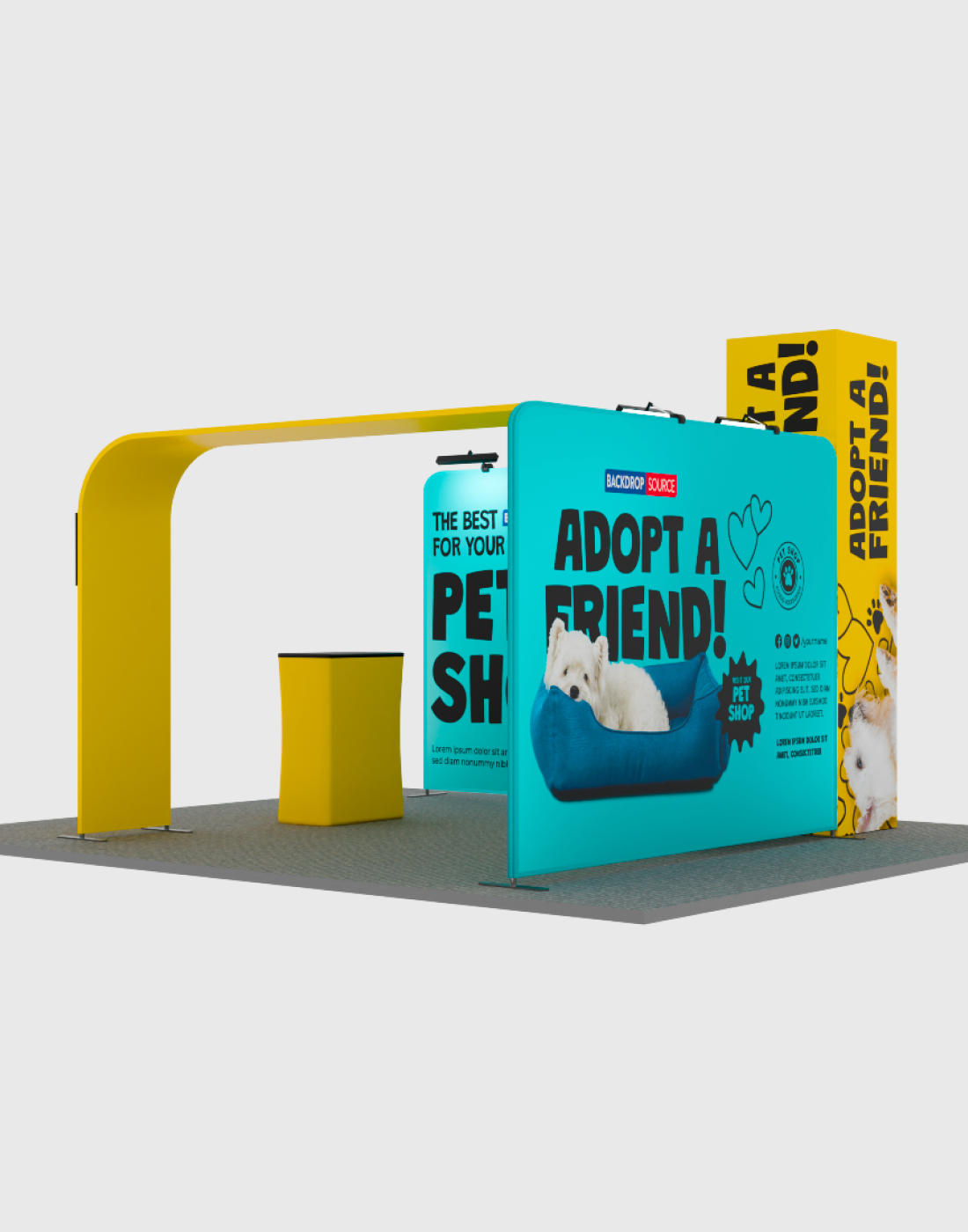 Kit stand modulari 20 piedi x 20 piedi - Modello 01