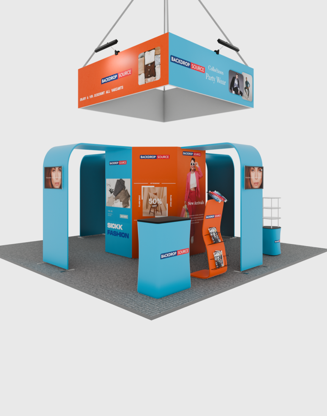 Modular Booth Kits 20ft x 20ft - Model 02