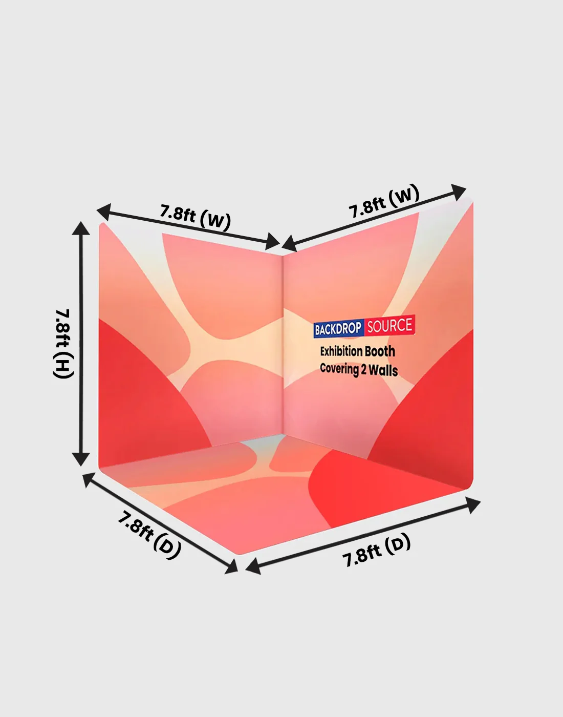 Custom Printed Trade Show Corner Booth (2 Walls)