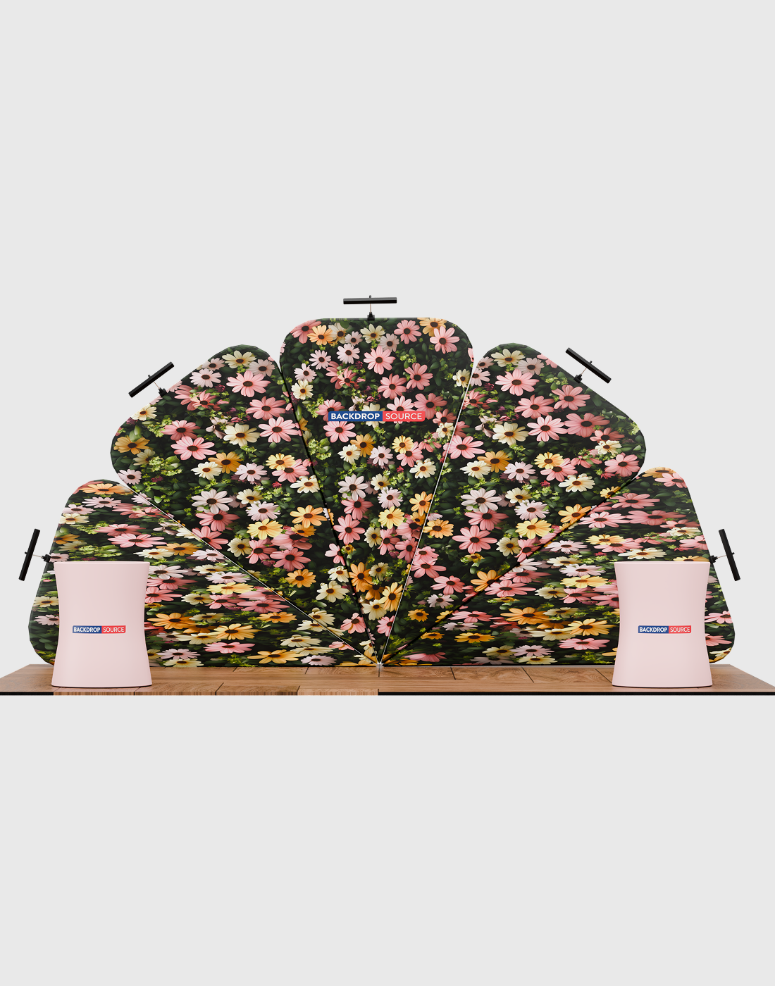 Kit espositivo con fondale dritto 20x10 con arco