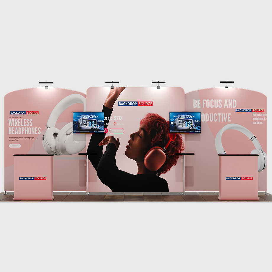 Espositore espositivo portatile da 20 piedi - Modello 10