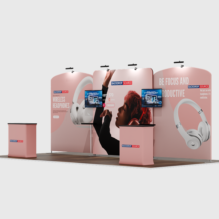 Espositore espositivo portatile da 20 piedi - Modello 10