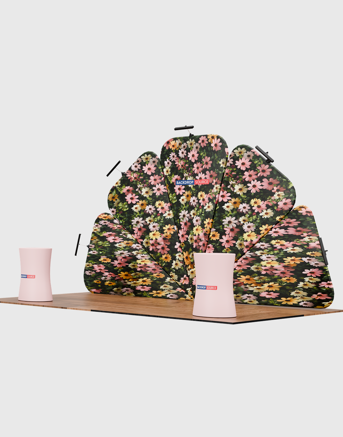 Kit espositivo con fondale dritto 20x10 con arco