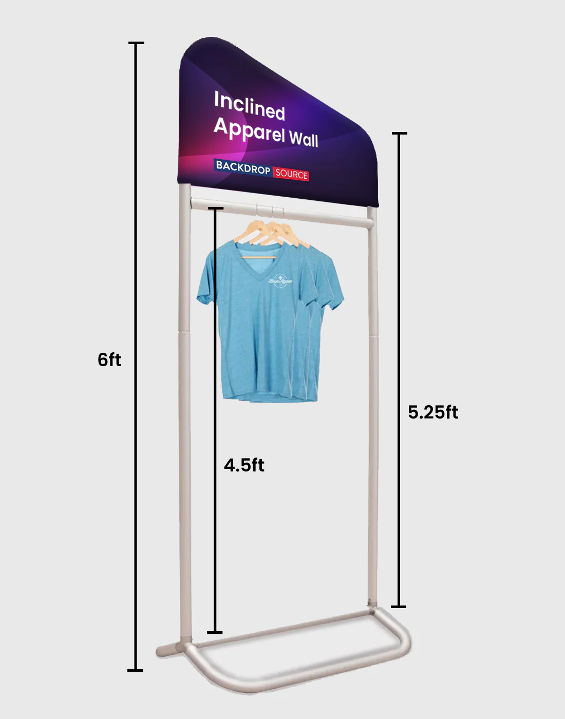 Parete inclinata per abbigliamento