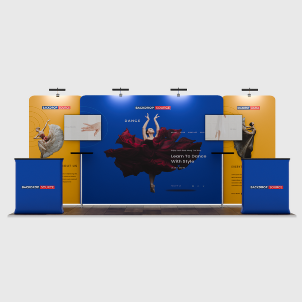 Exhibidor portátil de 20 pies - Modelo 4