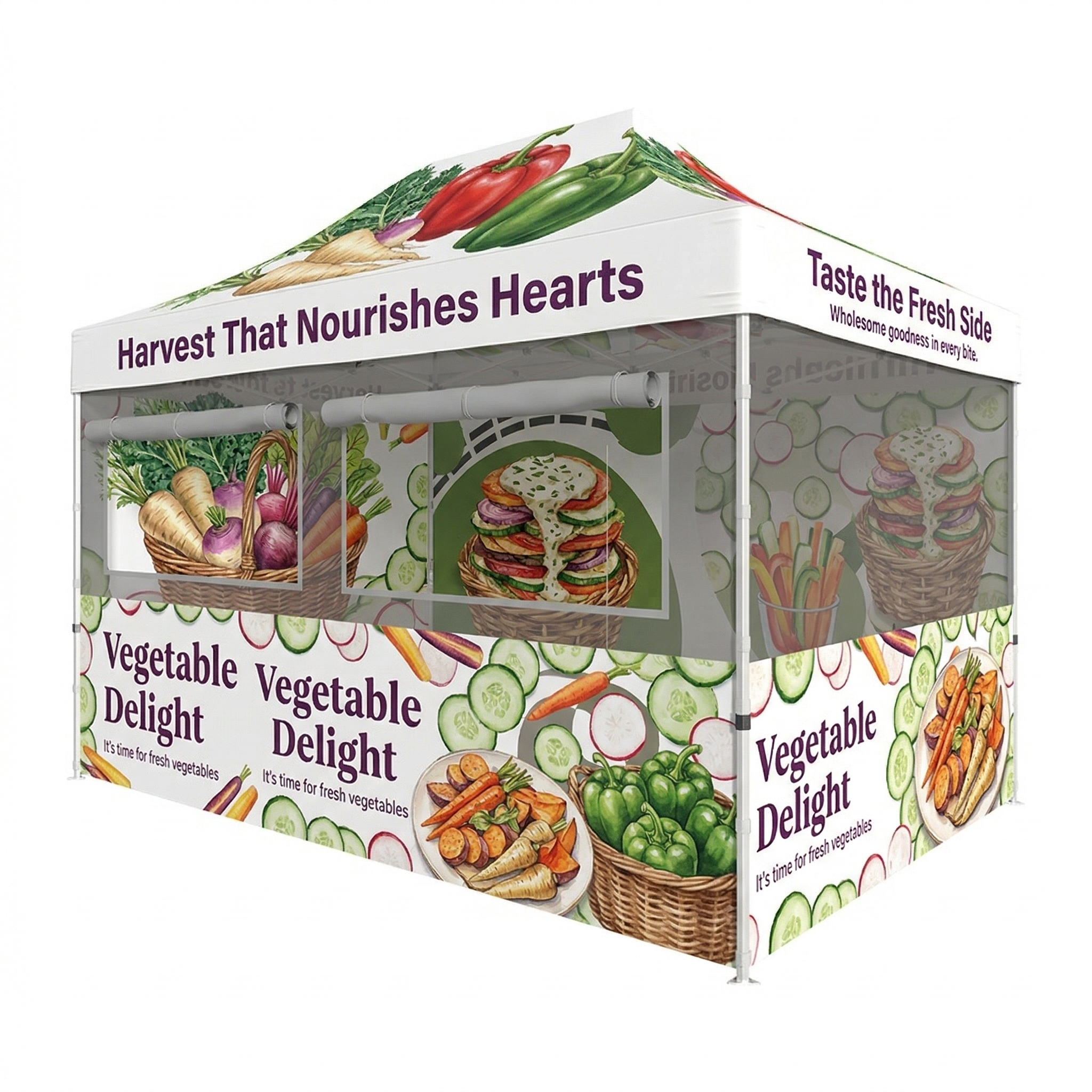 15ft x 10ft Custom Food Booth Canopy Tent