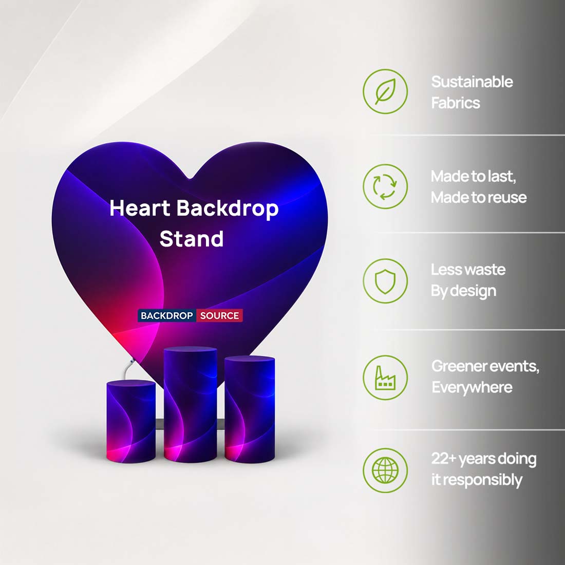 Supporto a forma di cuore con piedistallo