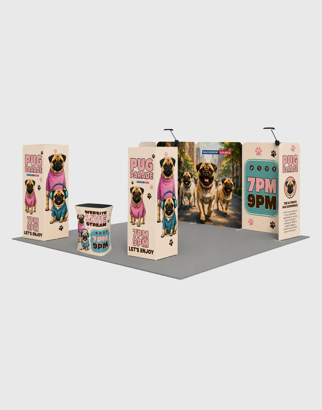 Modular Booth Kits 20ft x 20ft - Model 18