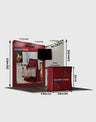 Kit espositivo inclinato per stand larghi 3 m