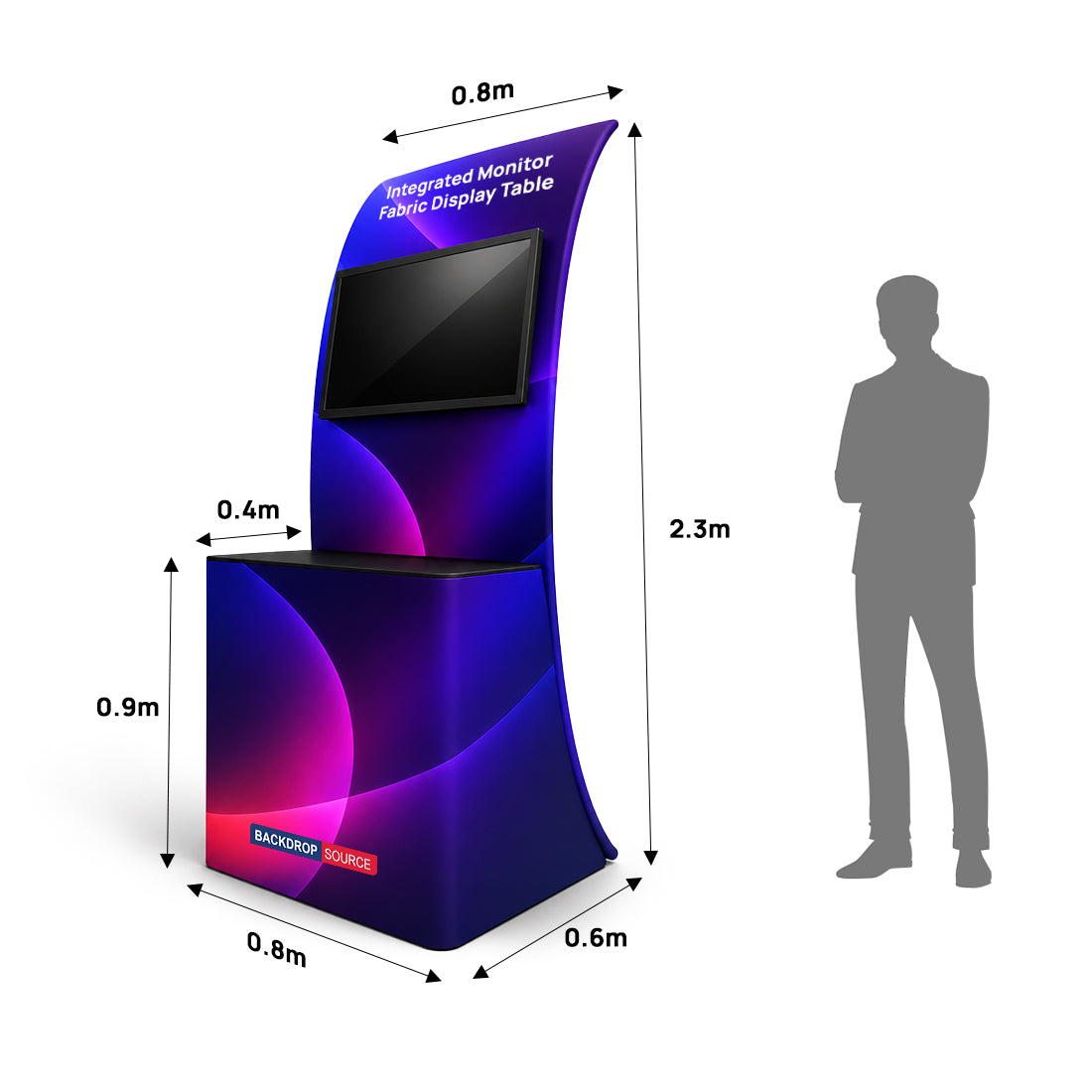 Tavolo Espositivo con Monitor Integrato