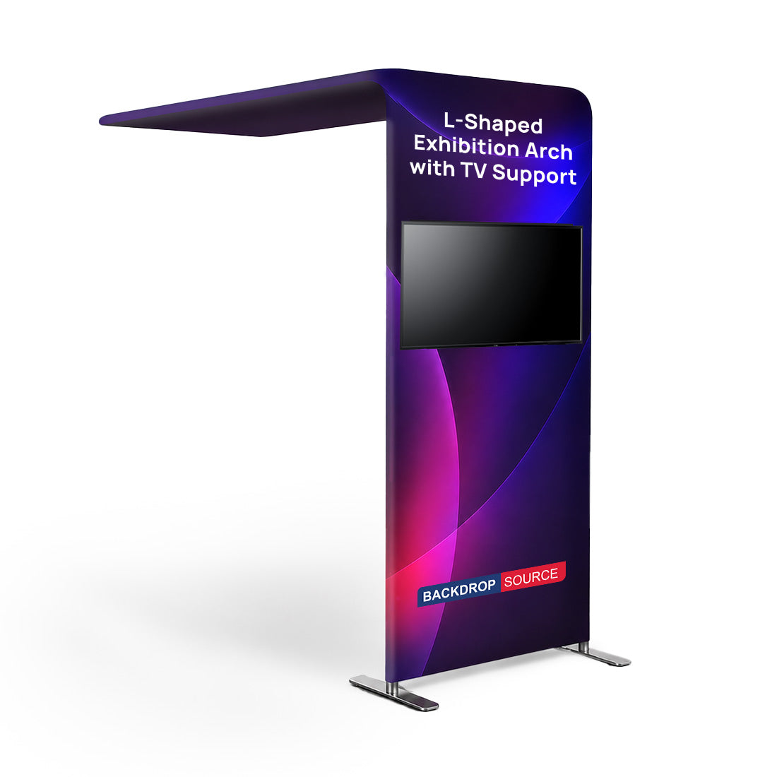 L-Shaped Exhibition Arch with TV Support