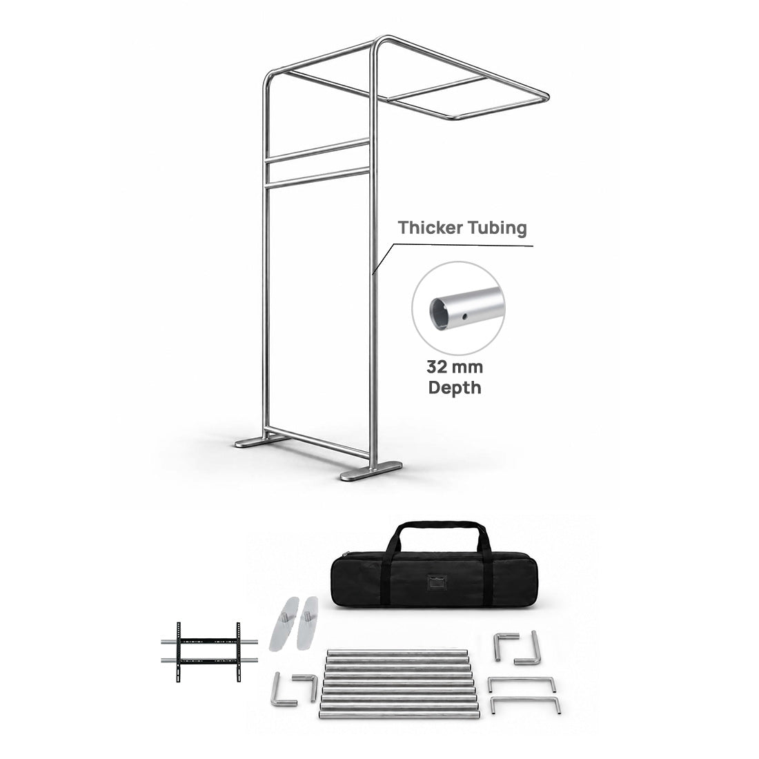 L-Shaped Exhibition Arch with TV Support