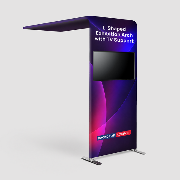 L-Shaped Exhibition Arch with TV Support