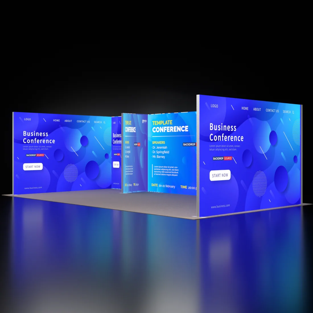Kit espositivo luminoso modulare SEG - Modello 11