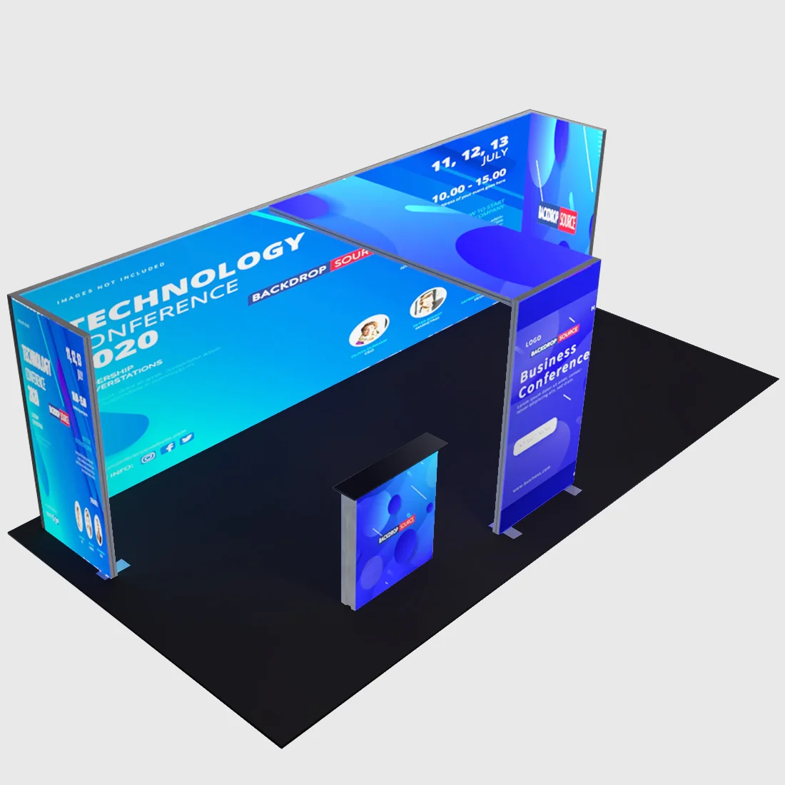 Kit espositivo luminoso modulare SEG - Modello 13