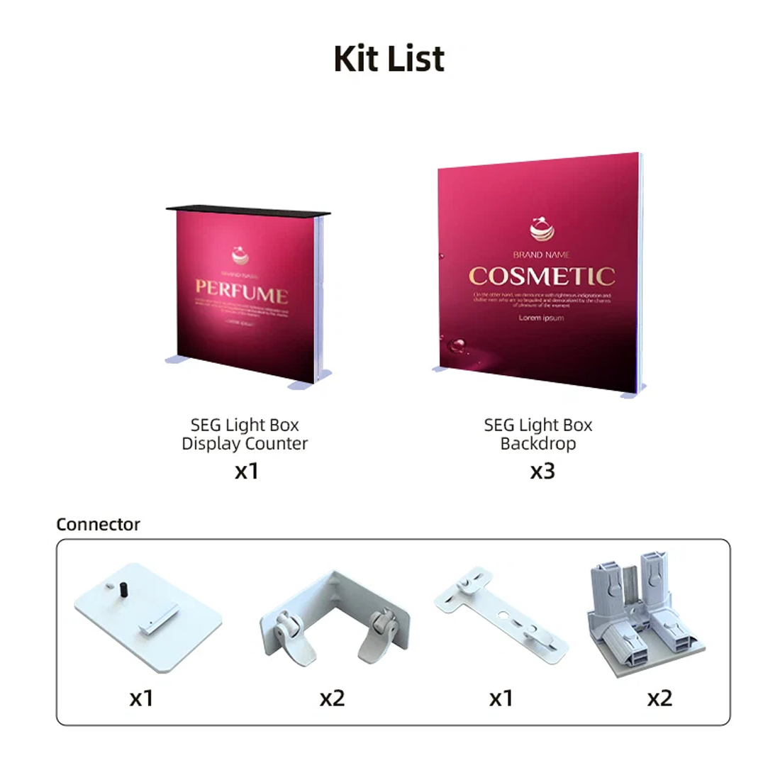 Kit display Lightbox modulare SEG - Modello 5
