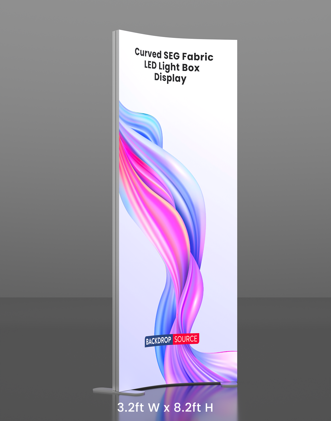 Display luminoso retroilluminato a LED in tessuto SEG senza cornice da 2,8 x 6,5 piedi