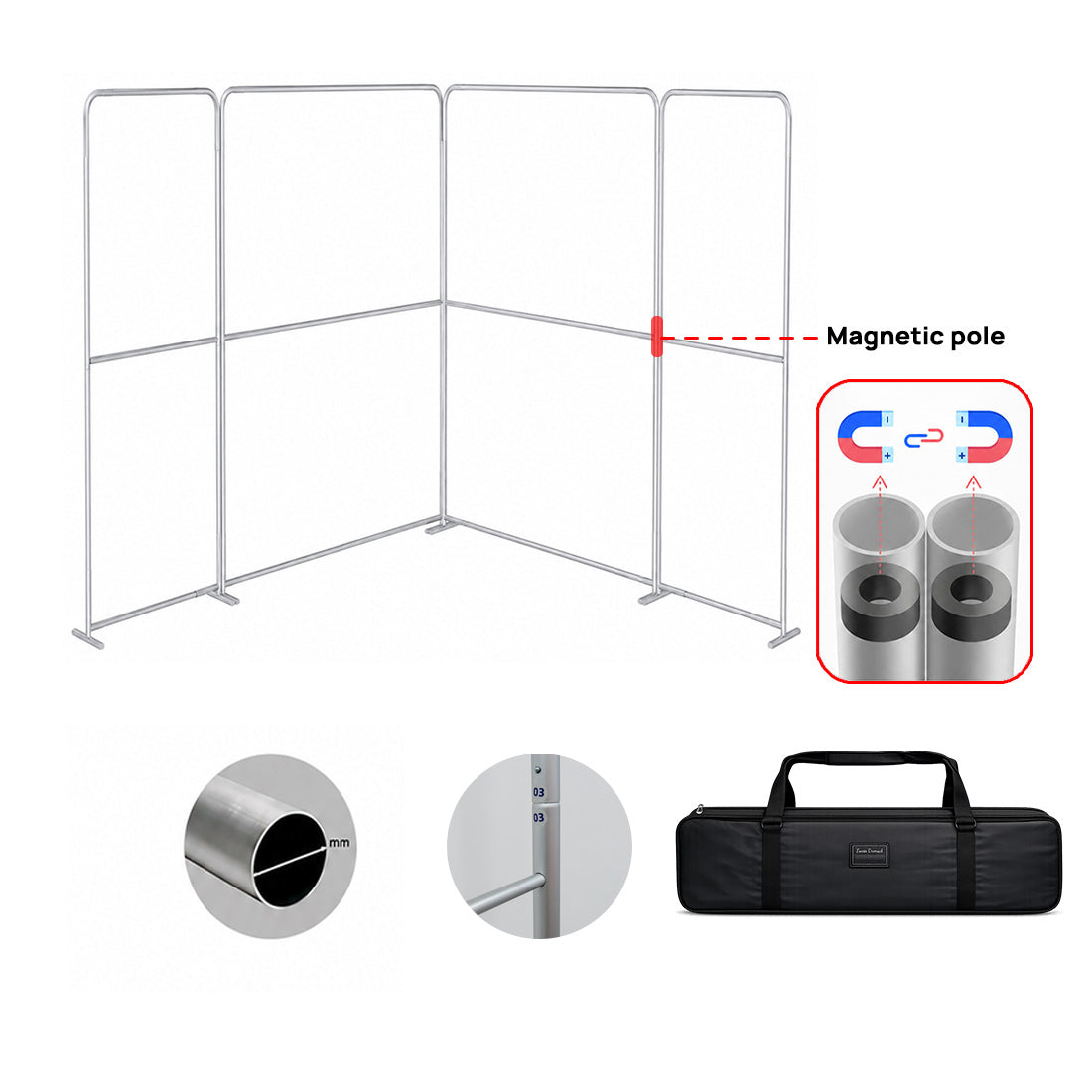 Espositore in Tessuto Magnetico - Modello 1 (3m x 3m)
