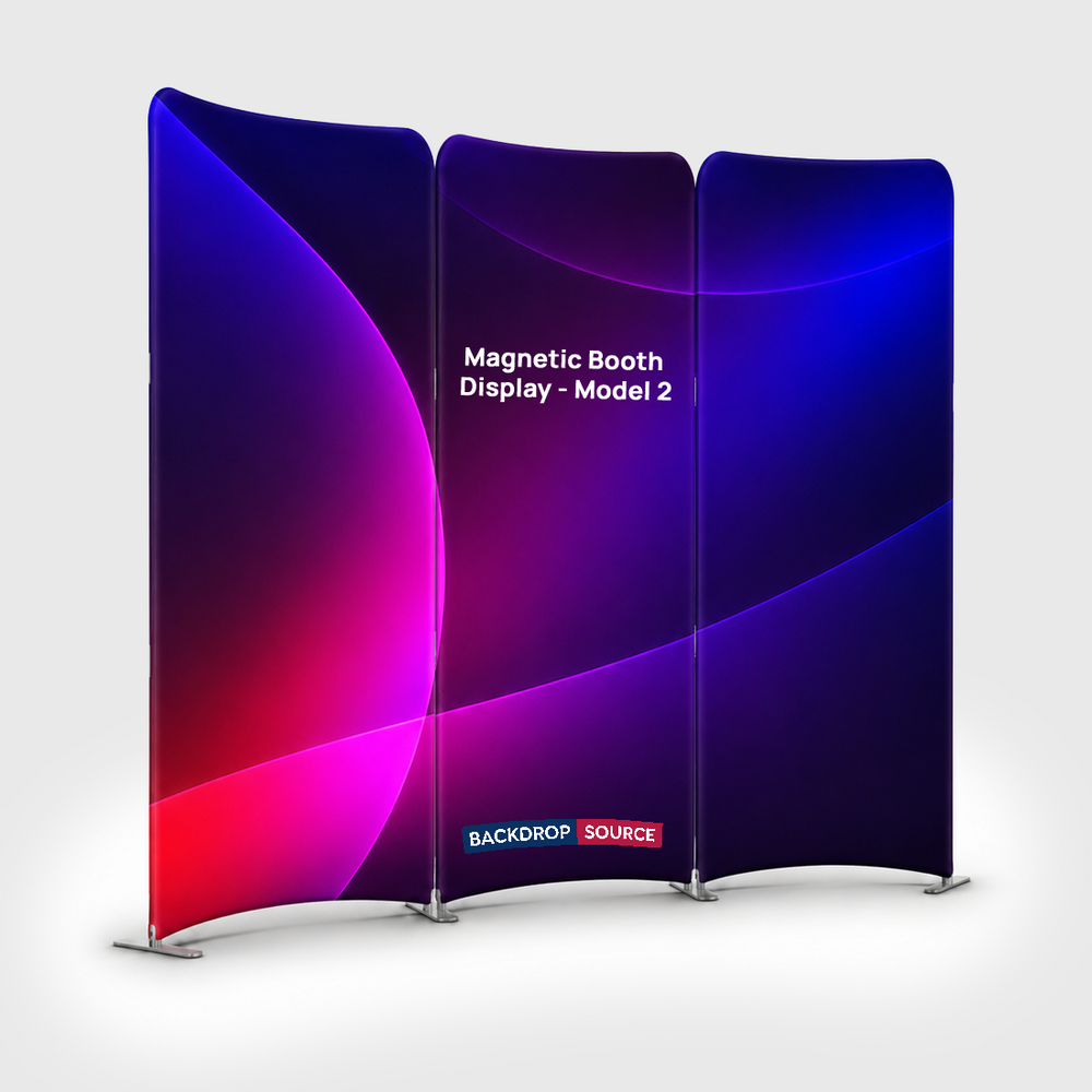 Magnetic Fabric Booth Display - Model 2 (2m x 2m)