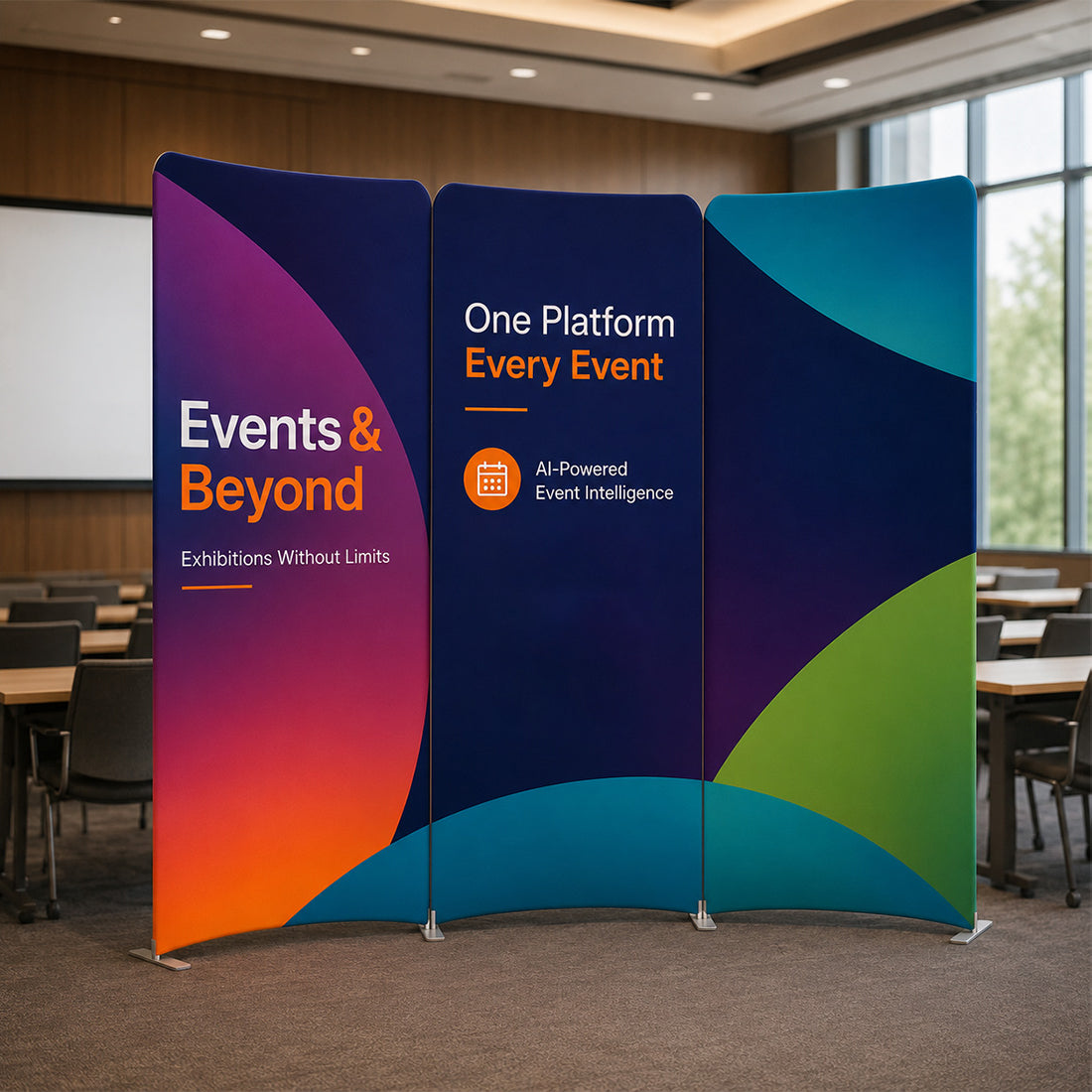 Magnetic Fabric Booth Display - Model 2 (2m x 2m)