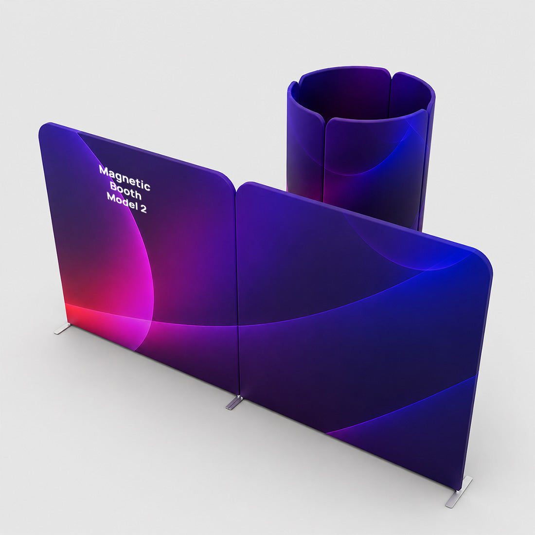 Espositore per Stand in Tessuto Magnetico - Modello 2 (4m x 3m)