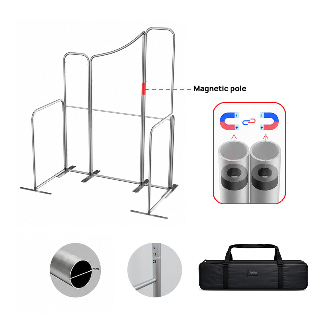 Espositore con Telaio Magnetico in Tessuto - Modello 3 (2m x 2m)
