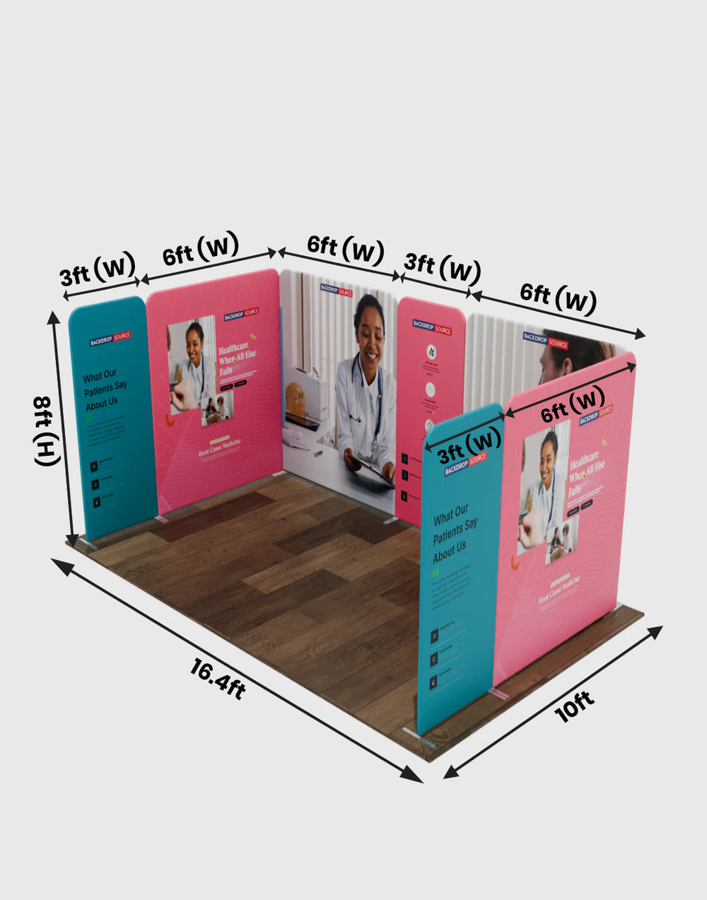 Stand espositivo in tessuto magnetico - Modello 1 (5 m x 3 m)
