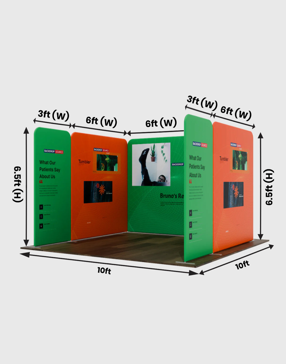 Espositore in Tessuto Magnetico - Modello 2 (3m x 3m)