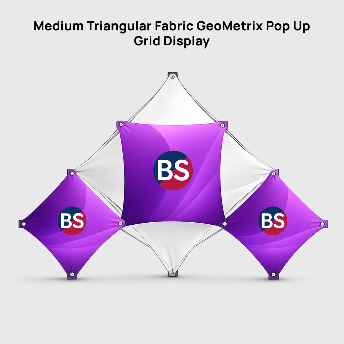 Espositore Triangolare Medio in Tessuto GeoMetrix Pop Up